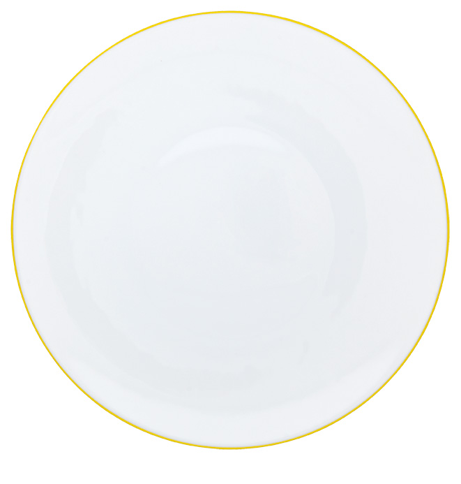 Assiette à  diner jaune citron - Raynaud